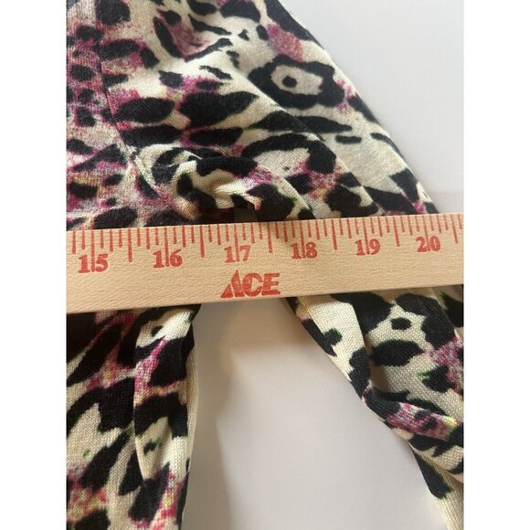 Diane von Furstenberg white pink black leopard wool cardigan M designer office - Picture 7 of 8